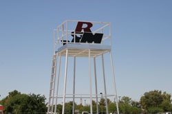 Football Filming Tower with Logo